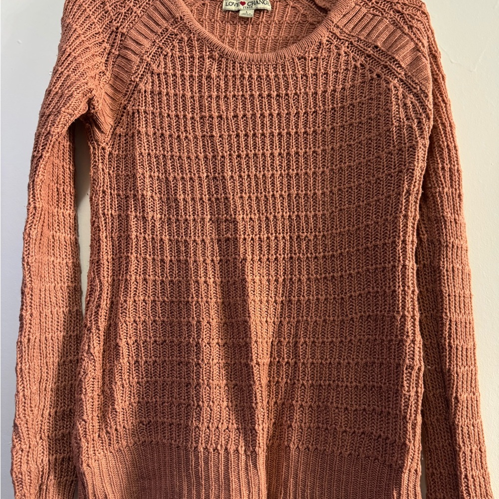 Love change Women's Rust Sweater
